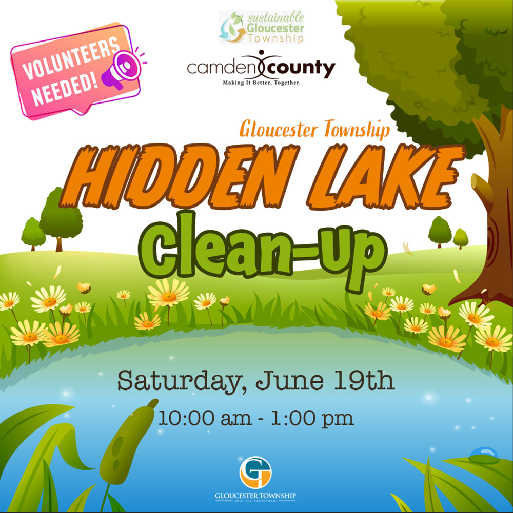 Gloucester Township Hidden Lake Clean Up June 20, 20 Throughout Fall Clean Up Flyer Template